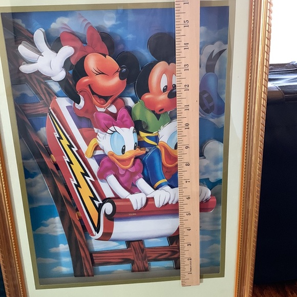Disney Mickey & Friends Rollercoaster 3D Framed Art 21”x15”x3” Shadow Box Framed - Picture 7 of 15